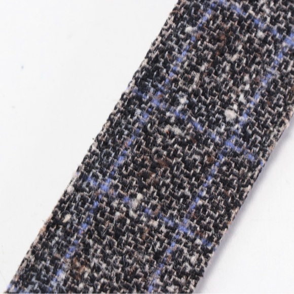 🔥RARE🔥 Yves Saint Laurent Belt in Plaid Tweed and Leather - Picture 2 of 3